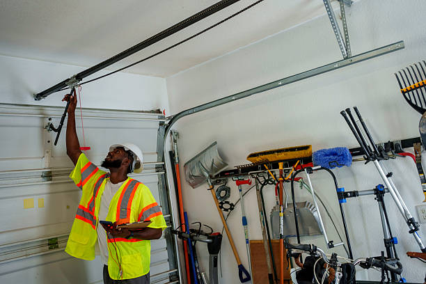Professional Garage Door Panel Replacement technician working in Garland, NC